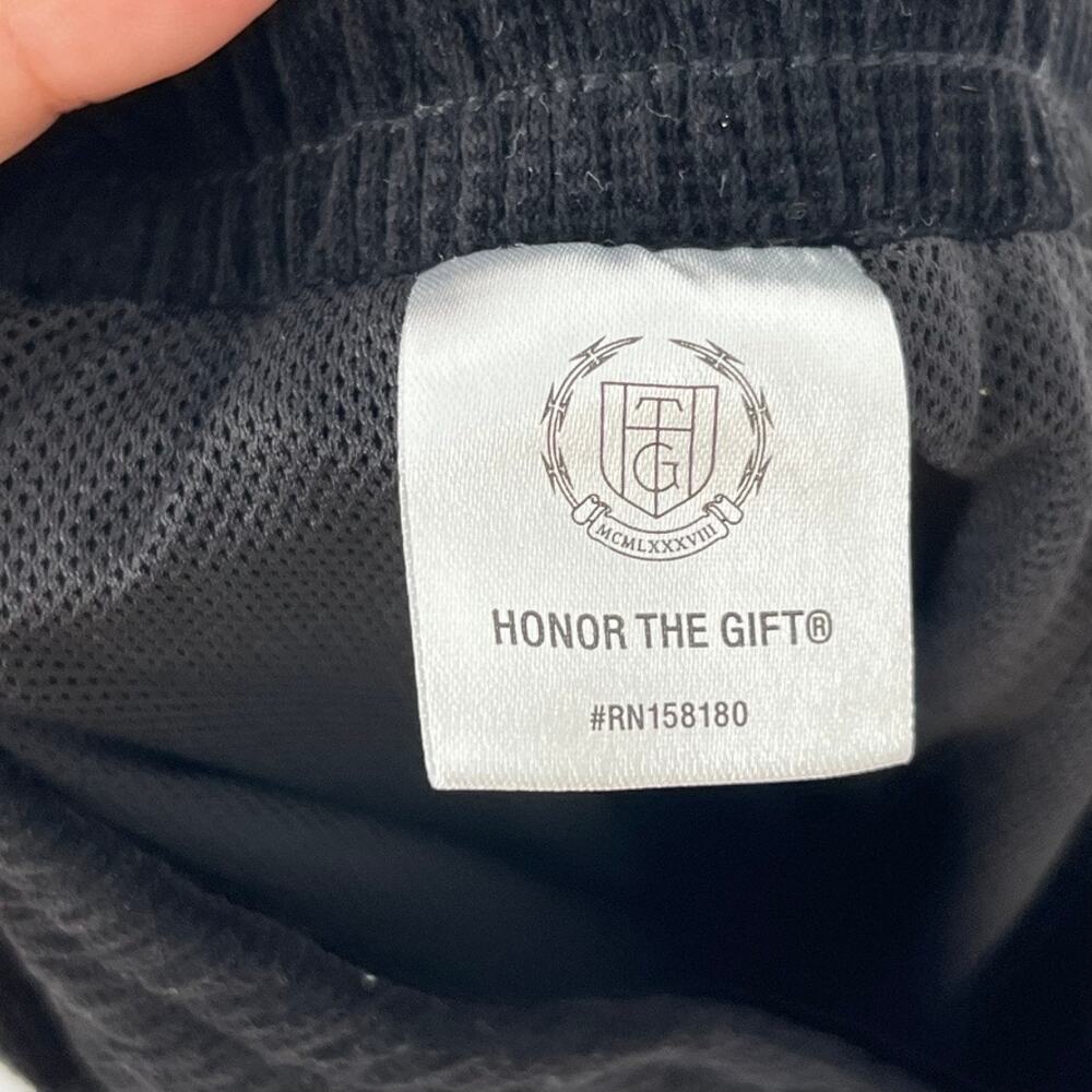 Honor the Gift Piping Track Pants Black Small Corduroy Community Arts - Picture 9 of 9